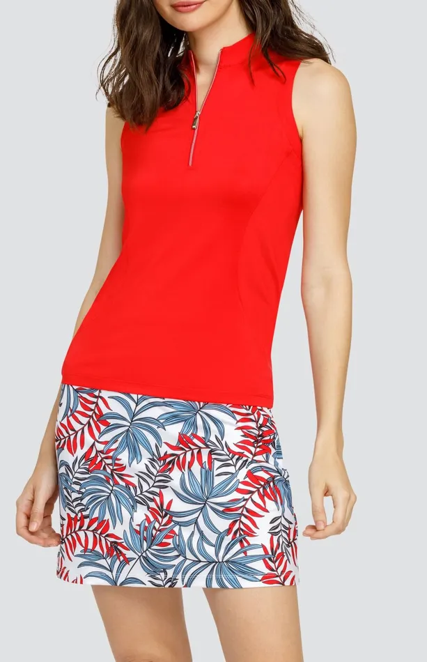 Women Tail Activewear Sleeveless Indiana Top Dahlia Red