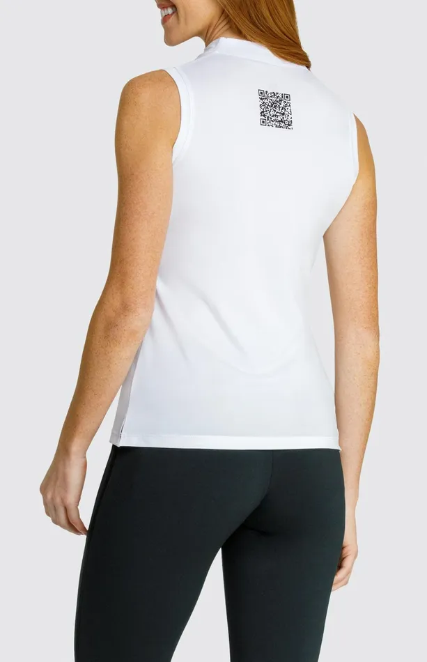 Women Tail Activewear Sleeveless Orly Top Chalk White