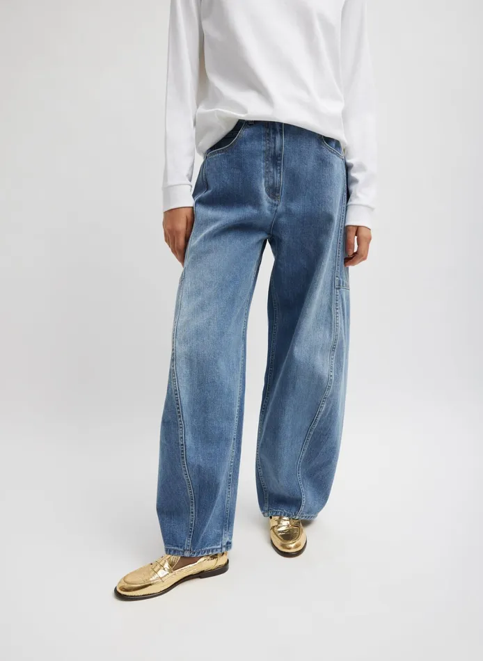Women Tibi Denim Classic Wash Denim Sid Jean