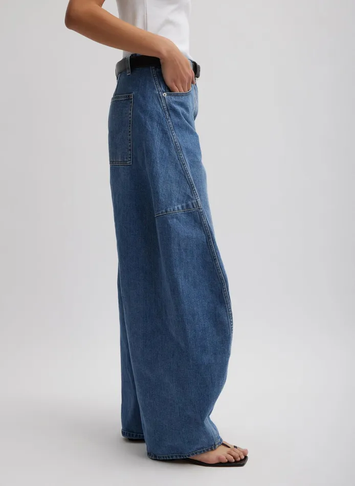 Women Tibi Denim Classic Wash Denim Sid Jean