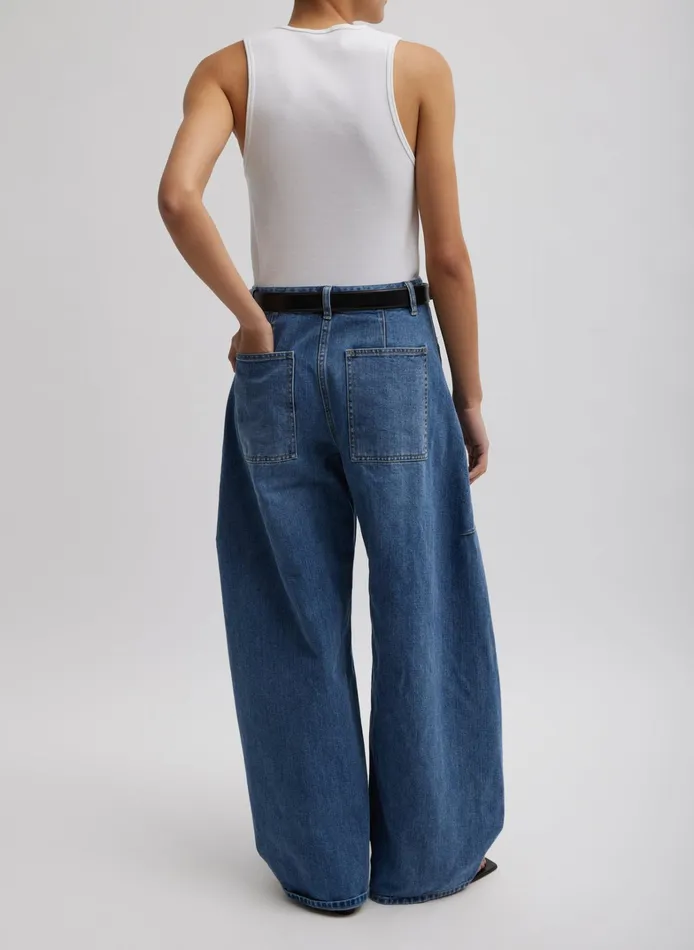 Women Tibi Denim Classic Wash Denim Sid Jean