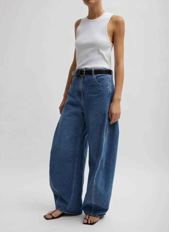 Women Tibi Denim Classic Wash Denim Sid Jean