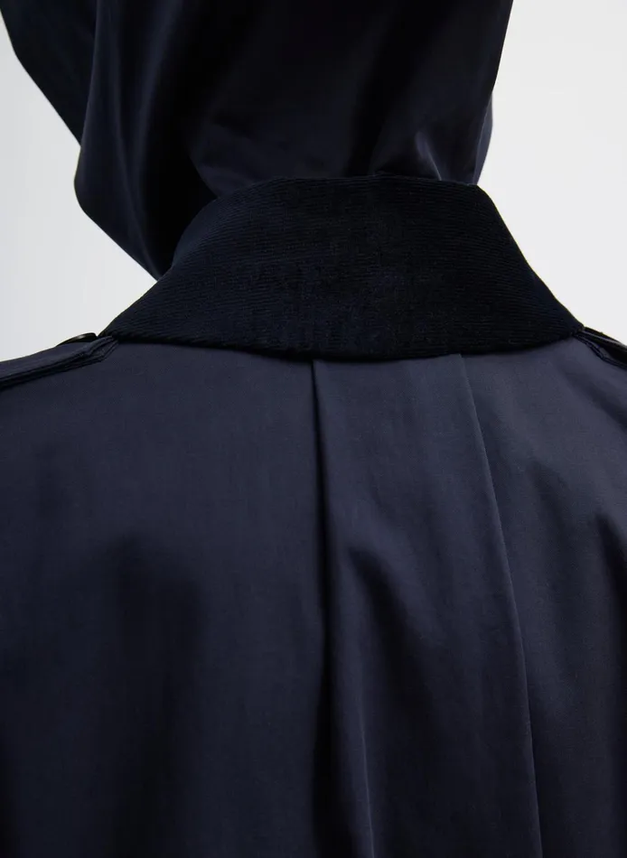 Women Tibi Jackets and Outerwear Bio Twill Bomber Jacket With Removable Corduroy Collar
