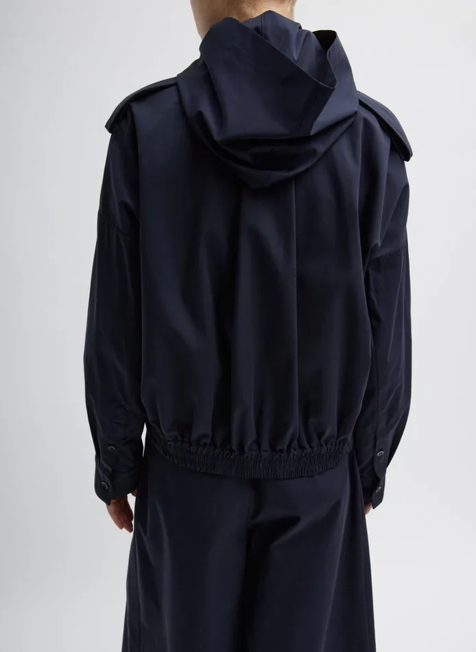 Women Tibi Jackets and Outerwear Bio Twill Bomber Jacket With Removable Corduroy Collar