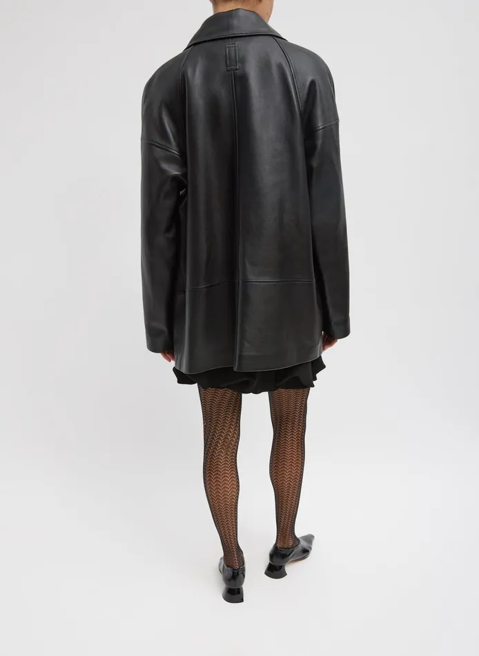 Women Tibi Jackets and Outerwear Leather Carcoat