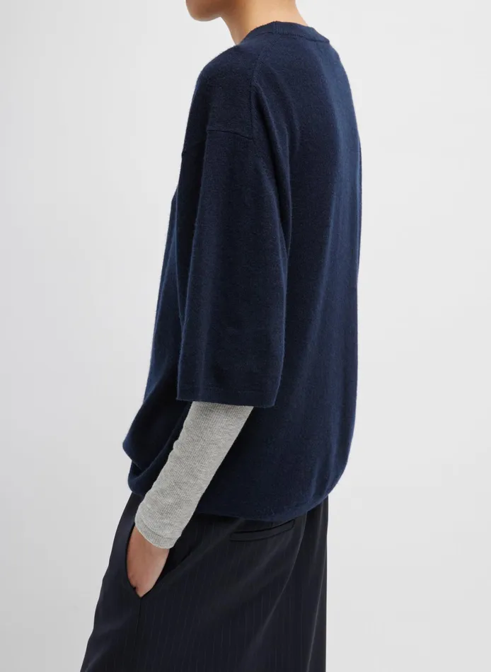 Women Tibi Knitwear and Sweatshirts Washable Cashmere Oversized Easy TShirt