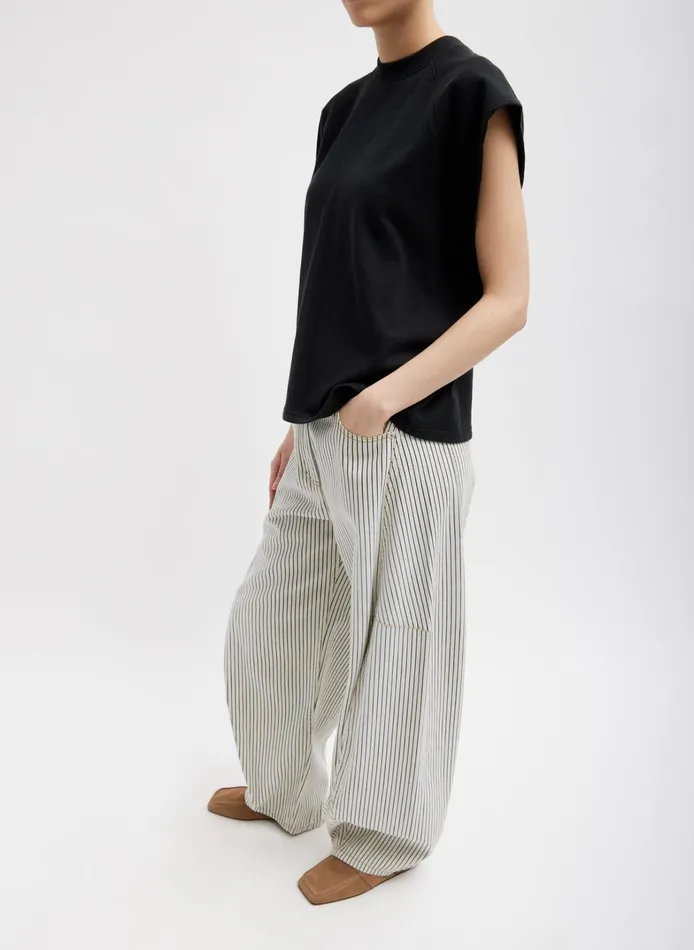Women Tibi Leisure Sets Summer Sweatshirting Sleeveless Easy Top
