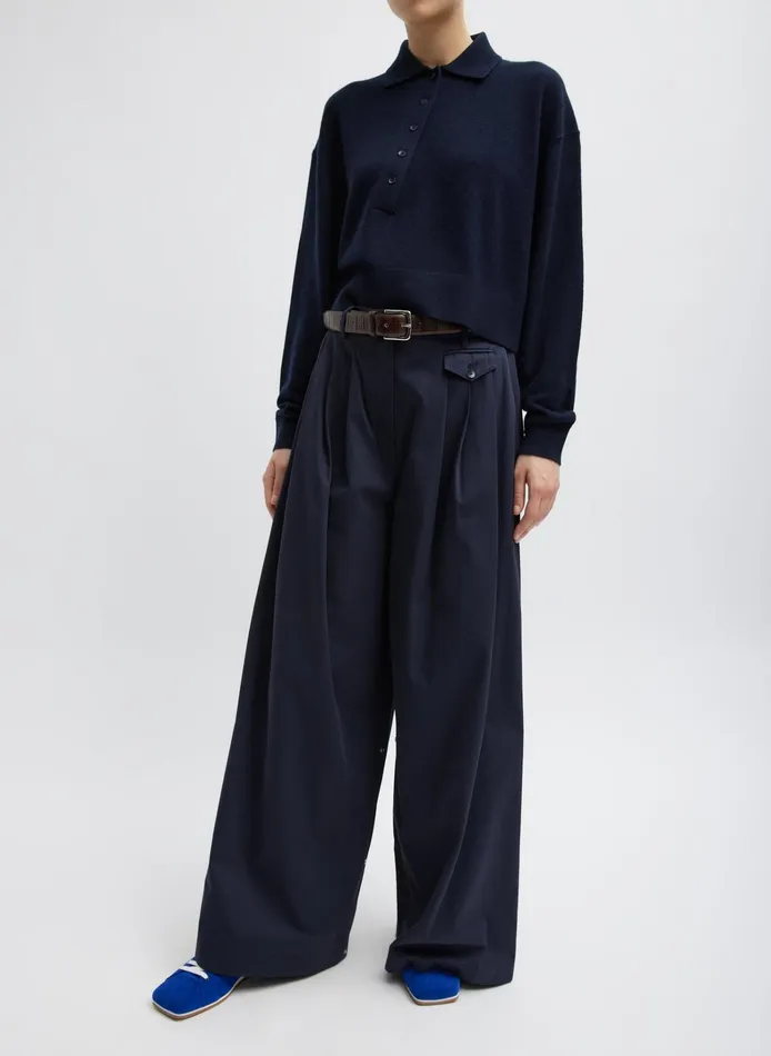 Women Tibi Pants and Shorts Bio Twill Triple Pleat Pant