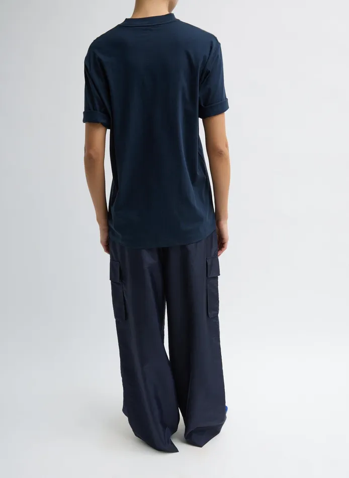 Women Tibi Pants and Shorts Crispy Nylon Stella Pleated Cargo Pant