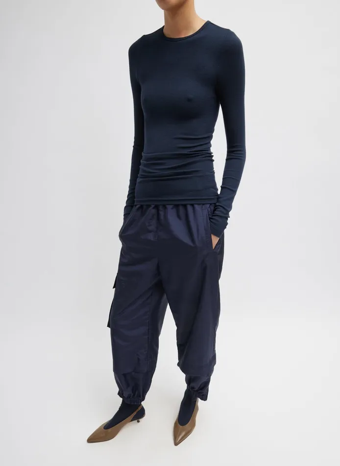 Women Tibi Pants and Shorts Crispy Nylon Wilt Pull On Jogger