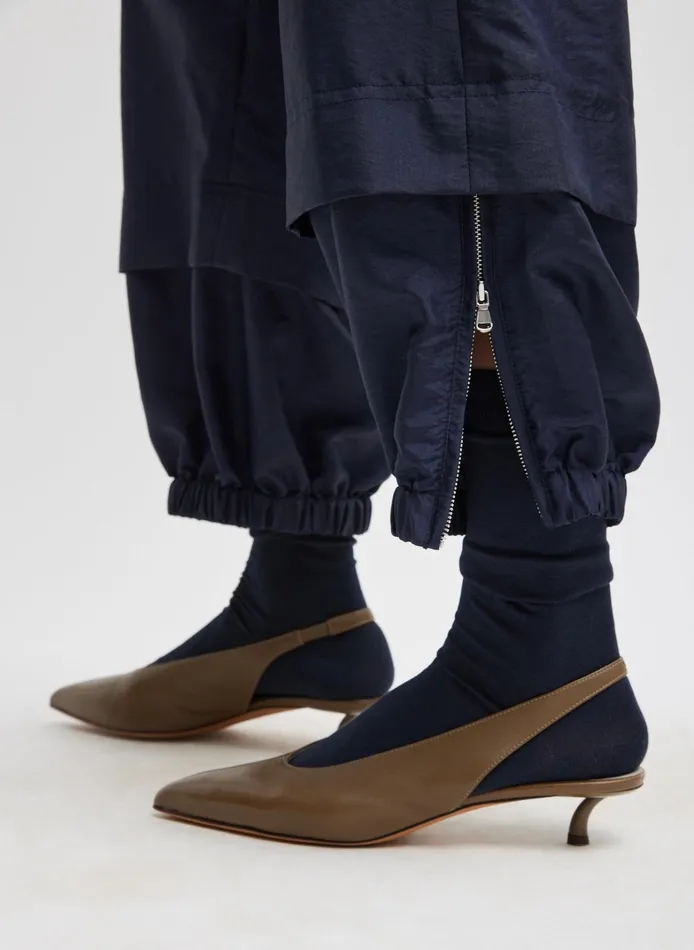 Women Tibi Pants and Shorts Crispy Nylon Wilt Pull On Jogger