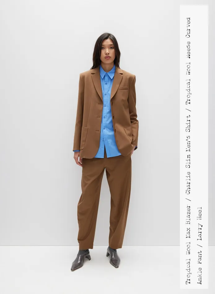 Women Tibi Tops Charlie Men039s Slim Shirt