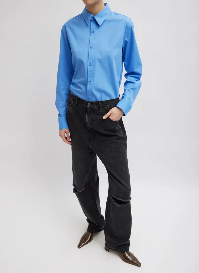 Women Tibi Tops Charlie Men039s Slim Shirt
