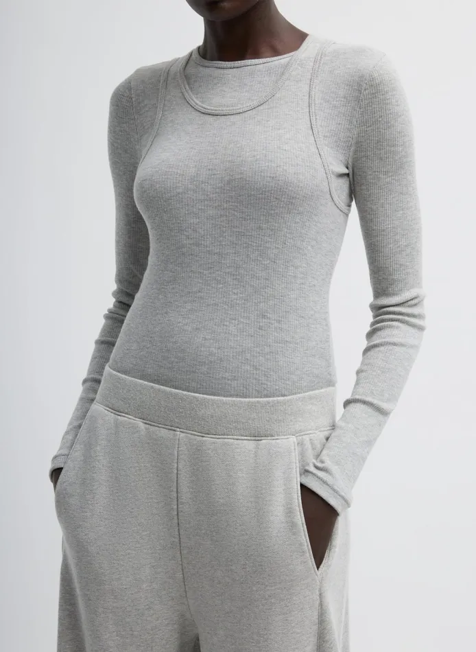 Women Tibi Tops Circular Fine Rib TShirt Tank