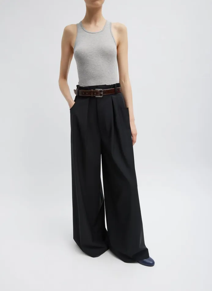 Women Tibi Tops Circular Fine Rib TShirt Tank