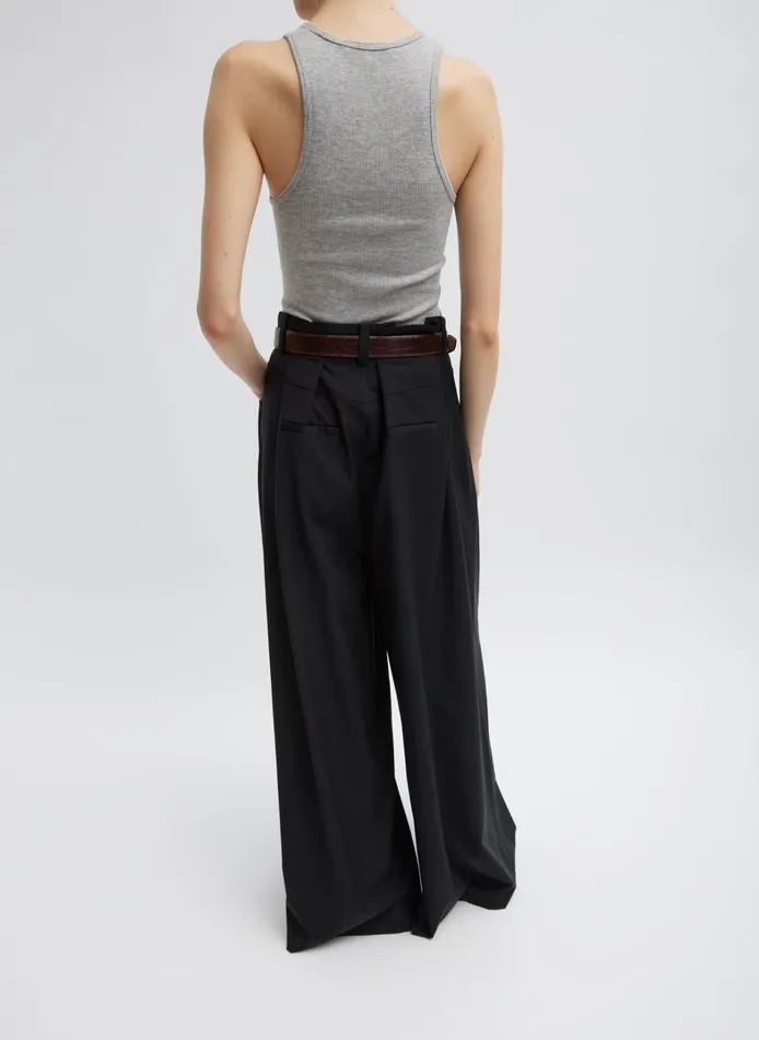 Women Tibi Tops Circular Fine Rib TShirt Tank