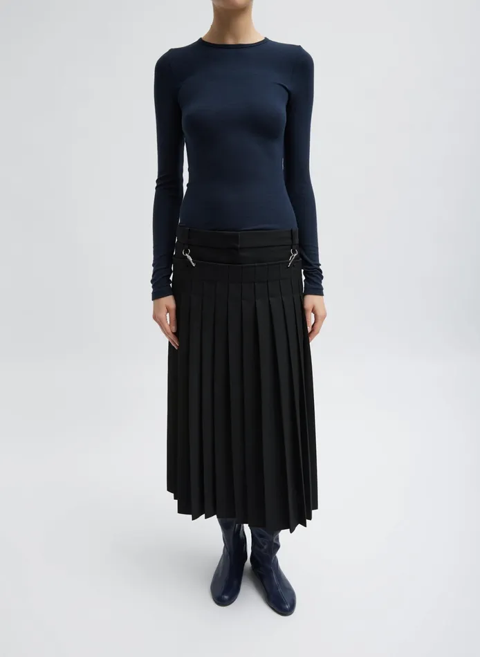 Women Tibi Tops Circular Ribbed Crewneck Pullover TShirt