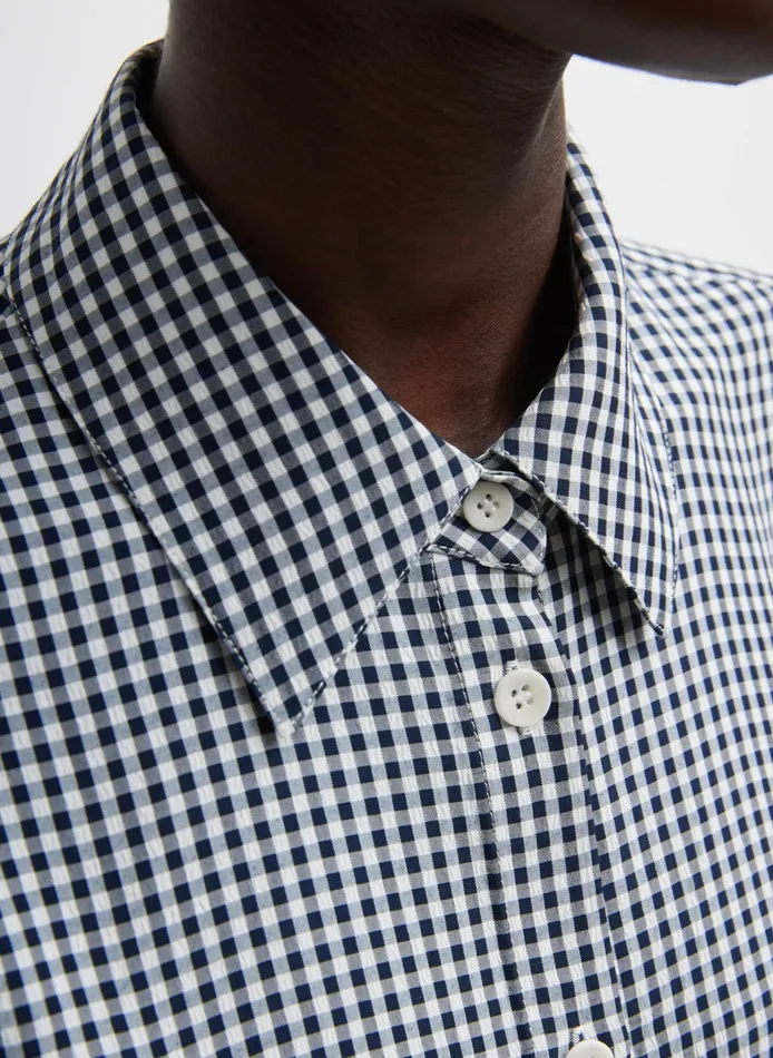 Women Tibi Tops Viscose Gingham Oversized Shirt