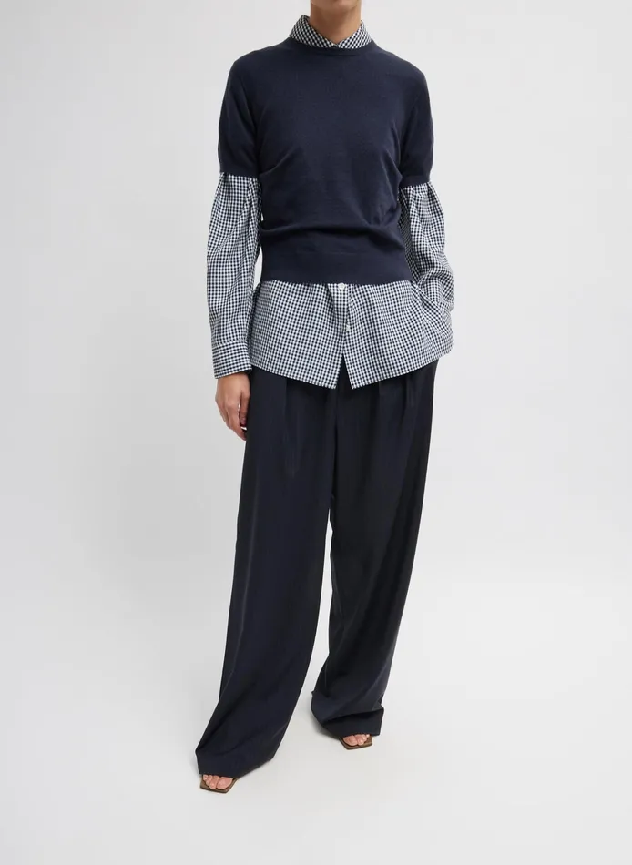 Women Tibi Tops Viscose Gingham Oversized Shirt
