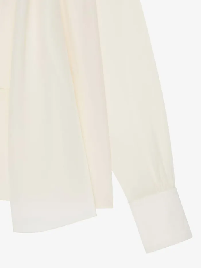 Women Tops and Shirts Givenchy Blouse In Silk With Lavallire Eggshell
