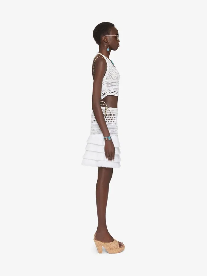 Women Tops and Shirts Givenchy Top In Crochet With 4G Detail White