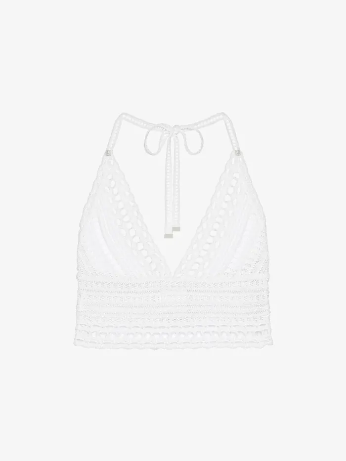 Women Tops and Shirts Givenchy Top In Crochet With 4G Detail White