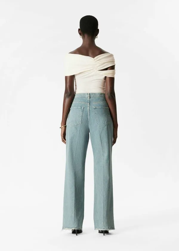 Women Tops and Tshirts and Other Stories Draped OffShoulder Top White