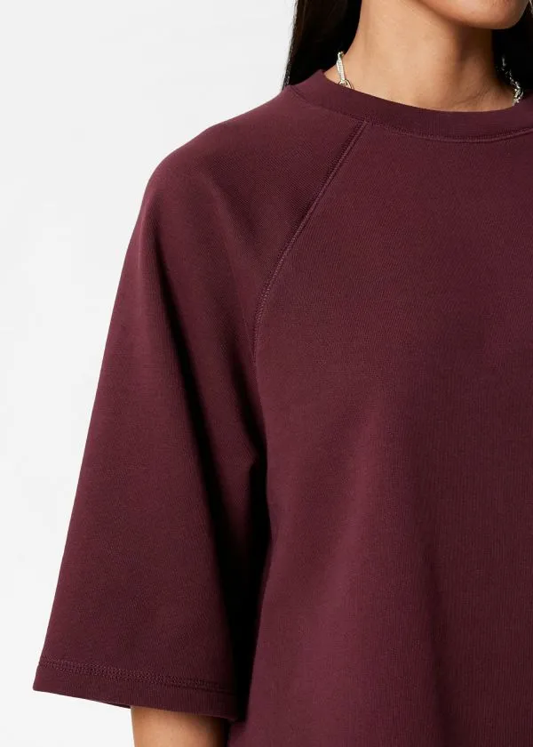 Women Tops and Tshirts and Other Stories Jersey Sweater Dark Red