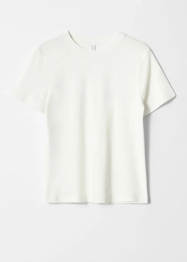Women Tops and Tshirts and Other Stories LinenBlend TShirt White