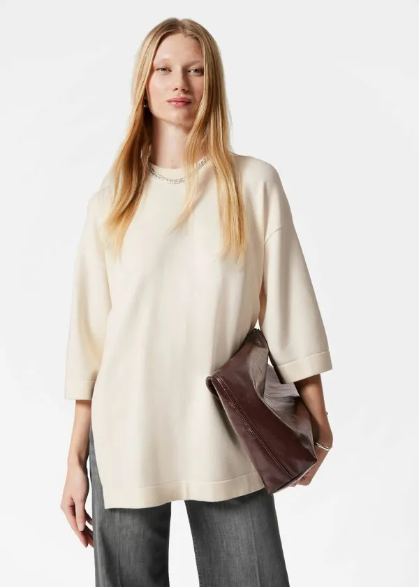 Women Tops and Tshirts and Other Stories Oversized TShirt White