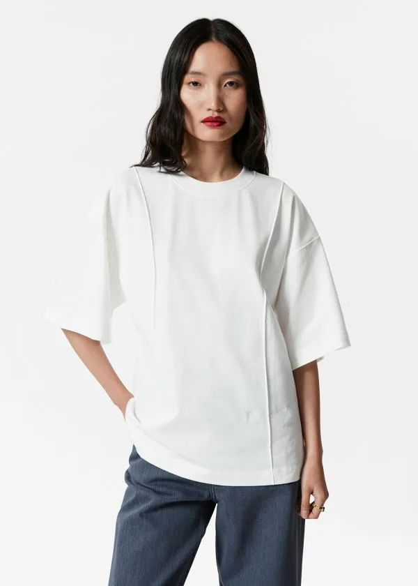 Women Tops and Tshirts and Other Stories Structured Tshirt White