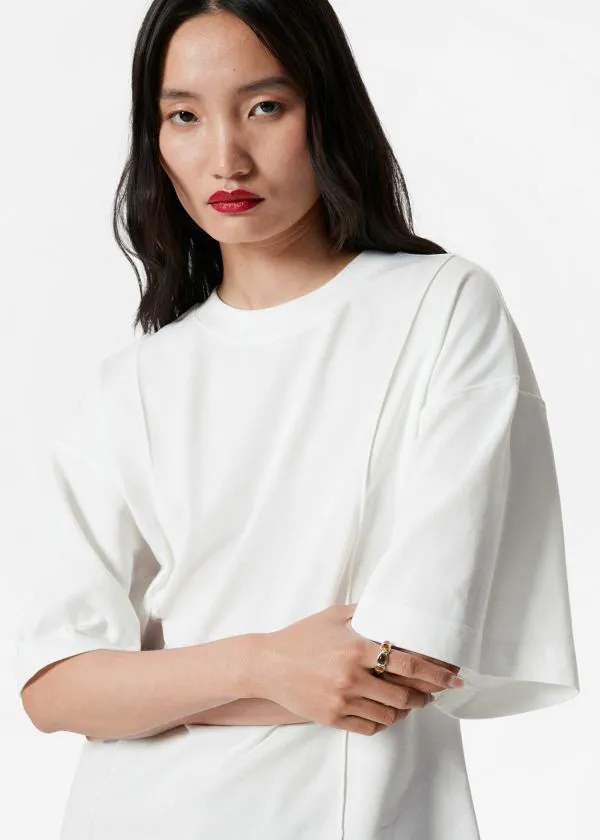 Women Tops and Tshirts and Other Stories Structured Tshirt White