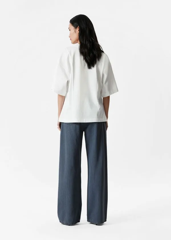 Women Tops and Tshirts and Other Stories Structured Tshirt White