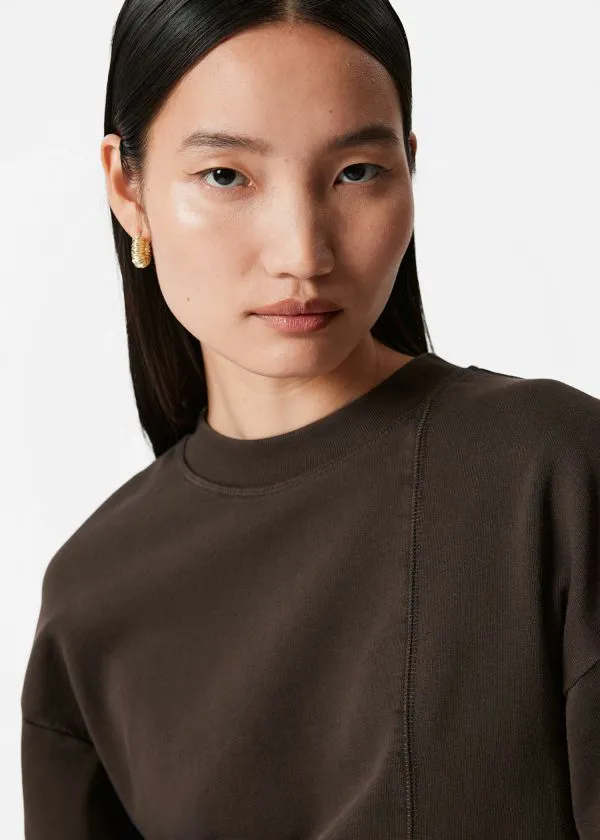 Women Tops and Tshirts and Other Stories Trapeze TShirt Dark Brown