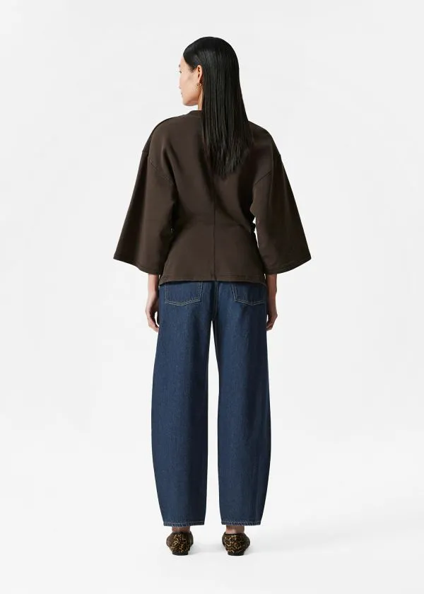 Women Tops and Tshirts and Other Stories Trapeze TShirt Dark Brown