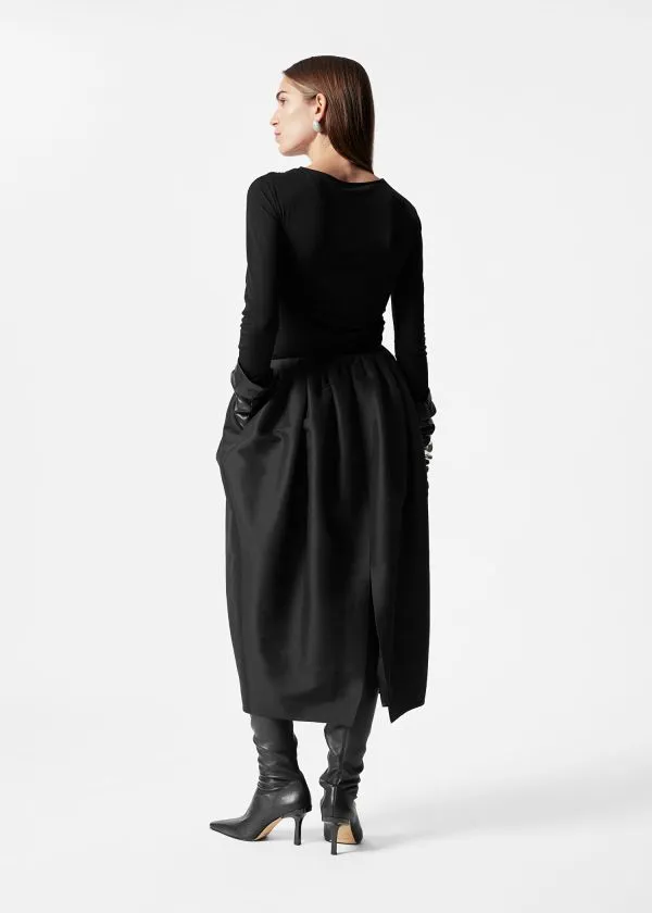 Women Tops and Tshirts and Other Stories Twisted Gathered Top Black