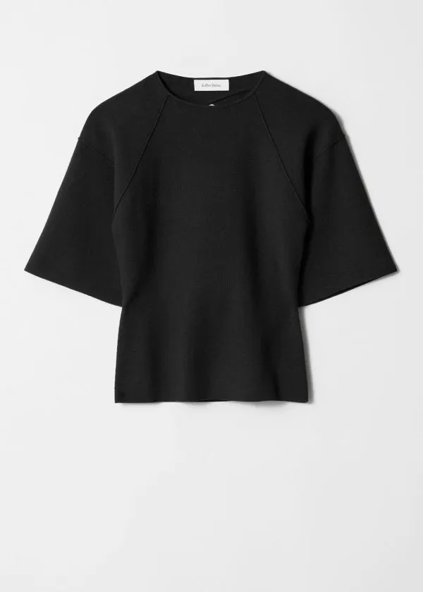 Women Tops and Tshirts and Other Stories WideSleeve OpenBack Top Black