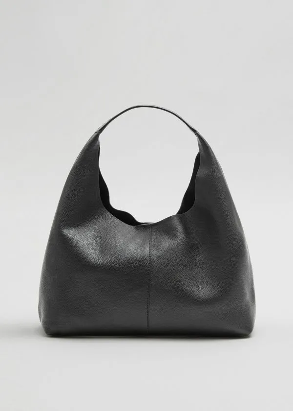 Women Tote Bags and Other Stories Classic Leather Tote Bag Black