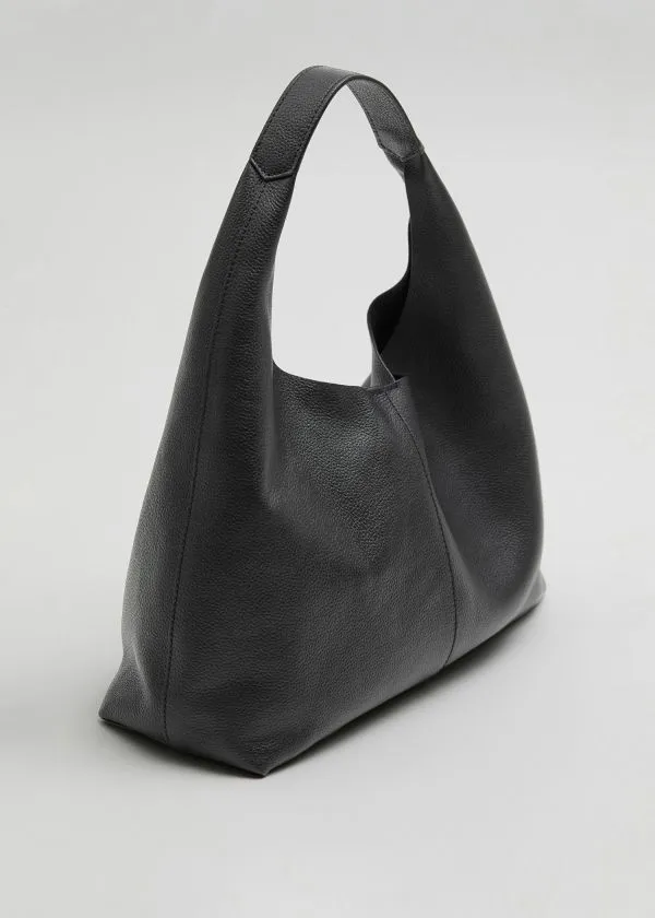 Women Tote Bags and Other Stories Classic Leather Tote Bag Black