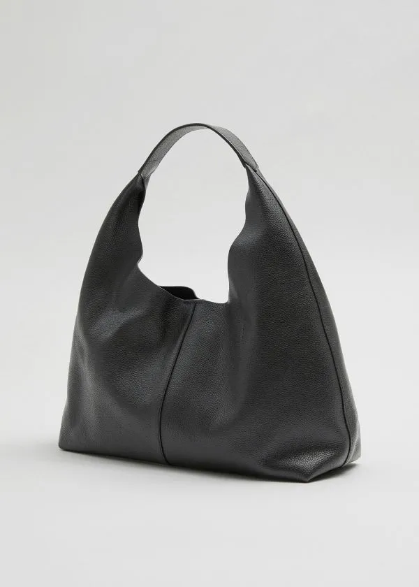 Women Tote Bags and Other Stories Classic Leather Tote Bag Black