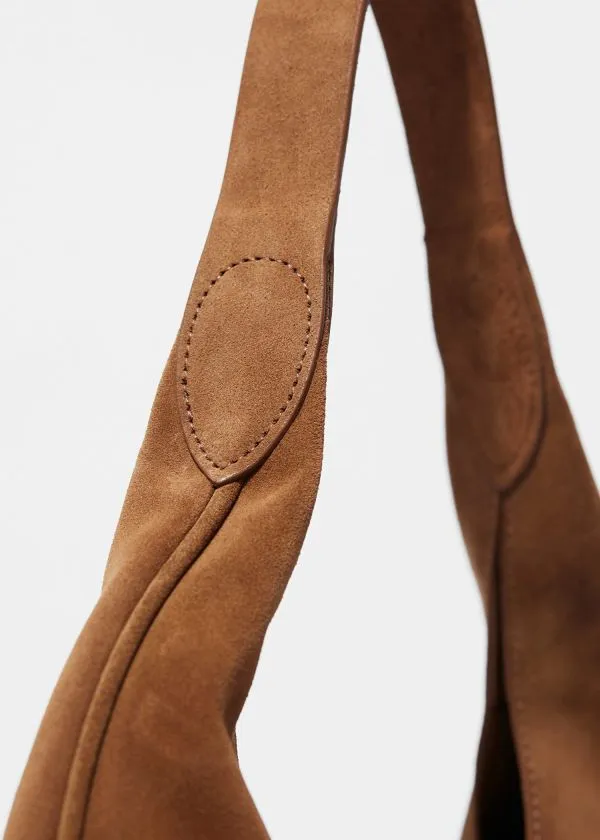 Women Tote Bags and Other Stories Large Suede Tote Bag Cognac