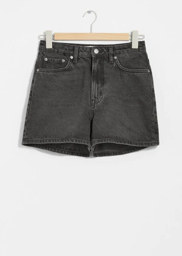 Women Trousers and Other Stories 5Pocket Denim Shorts Black