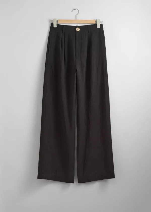 Women Trousers and Other Stories Relaxed Breezy Trousers Black