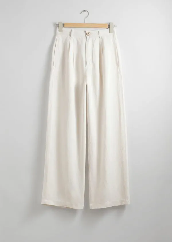 Women Trousers and Other Stories Relaxed Breezy Trousers Cream