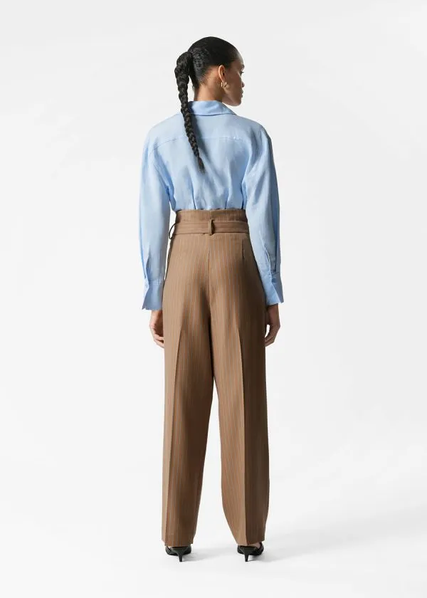 Women Trousers and Other Stories Tailored Wool Trousers Beige