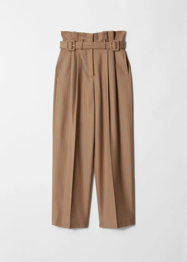 Women Trousers and Other Stories Tailored Wool Trousers Beige