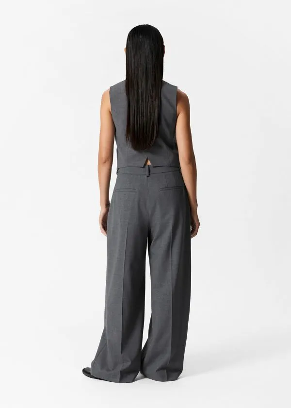Women Trousers and Other Stories Tailored Wool Trousers Grey