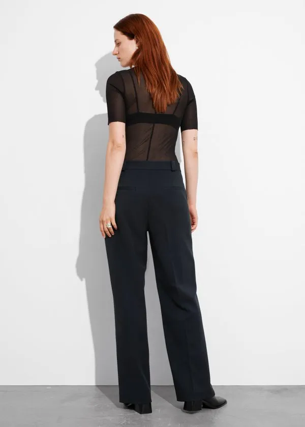 Women Trousers and Other Stories Wide PressCrease Trousers Navy