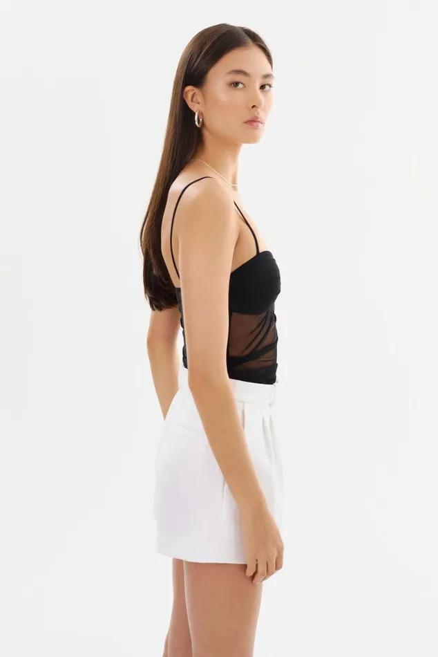 Women VANETA Mesh Top Black LAMARQUE Tops Women VANETA Mesh Top Black LAMARQUE Tops
