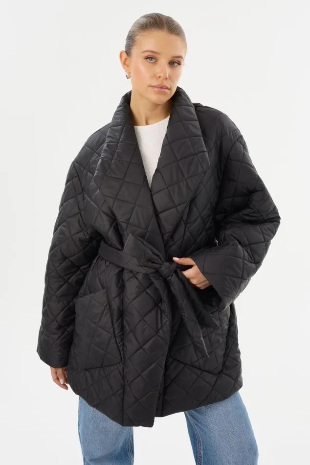 Women VERICA Quilted Jacket Black LAMARQUE Puffers
